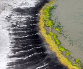 Veduta aerea sul modello dell'acqua nella regione caraibica meridionale della Columbia Britannica in Canada . — Foto stock