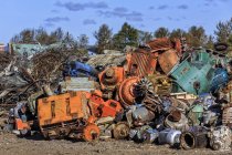 Recyclingschrott Haufen, Donner Bay, Ontario, Kanada. — Stockfoto