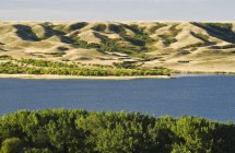 Lake Diefenbaker in woodland of national park in Saskatchewan, Canada — Stock Photo