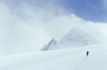 Homem esquiando em Rogers Pass, British Columbia, Canadá . — Fotografia de Stock