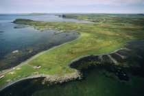 Aerial view of Lanse aux Meadows of Newfoundland, Canada. — Stock Photo