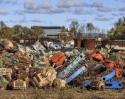 Sucata pilha de reciclagem de metal, Thunder Bay, Ontário, Canadá . — Fotografia de Stock