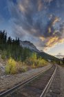 Ferrovia nel Parco Nazionale Yoho, Columbia Britannica, Canada — Foto stock