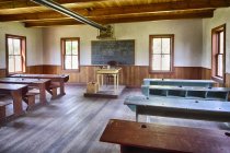 One room school, Mennonite Heritage Village, Steinbach (Manitoba), Canada — Photo de stock