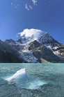 Pezzi di ghiaccio hanno partorito dal ghiacciaio Berg nel lago Berg, Mount Robson Provincial Park, Columbia Britannica, Canada — Foto stock