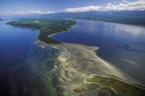 Vista aérea de Denman Island, Columbia Británica, Canadá . - foto de stock