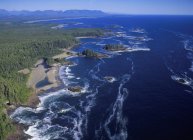 Vista aérea de Radar Beach of Pacific Rim National Park, Vancouver Island, British Columbia, Canadá . — Fotografia de Stock