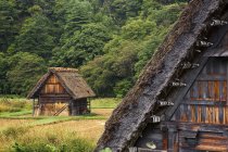 Storico villaggio di Shirakawa con case coloniche minka nel nord del Giappone
. — Foto stock