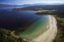 Aerial view of Tribune Bay and Hornby Island, British Columbia, Canada. — Stock Photo