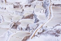 Vagens naturais de minas de sal de Maras, região de Cuzco, Peru — Fotografia de Stock