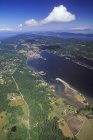 Vista aérea de Salt Spring Island en Columbia Británica, Canadá . - foto de stock