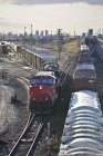 Symington Yard of Canadian National rail yard en Winnipeg, Manitoba, Canadá - foto de stock