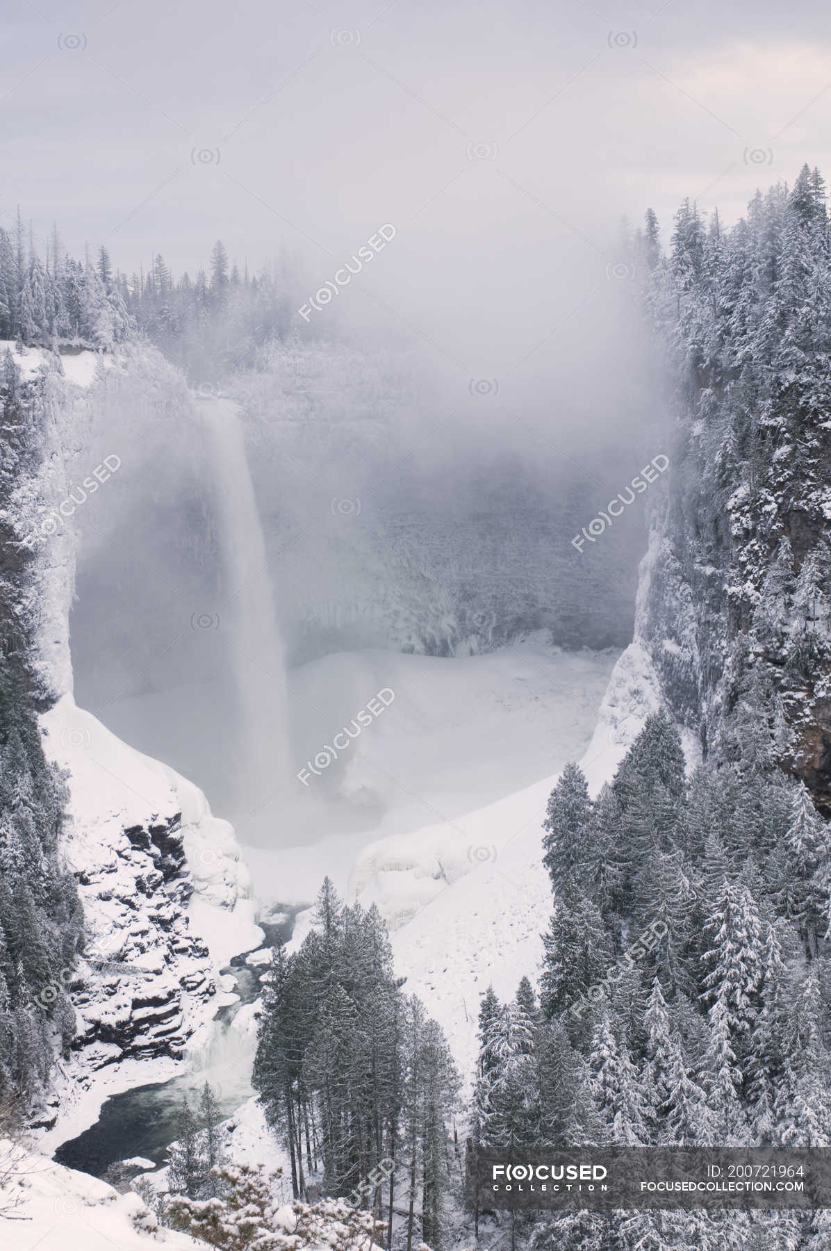 Helmcken Falls after in winter storm, West of Clearwater, Wells Gray