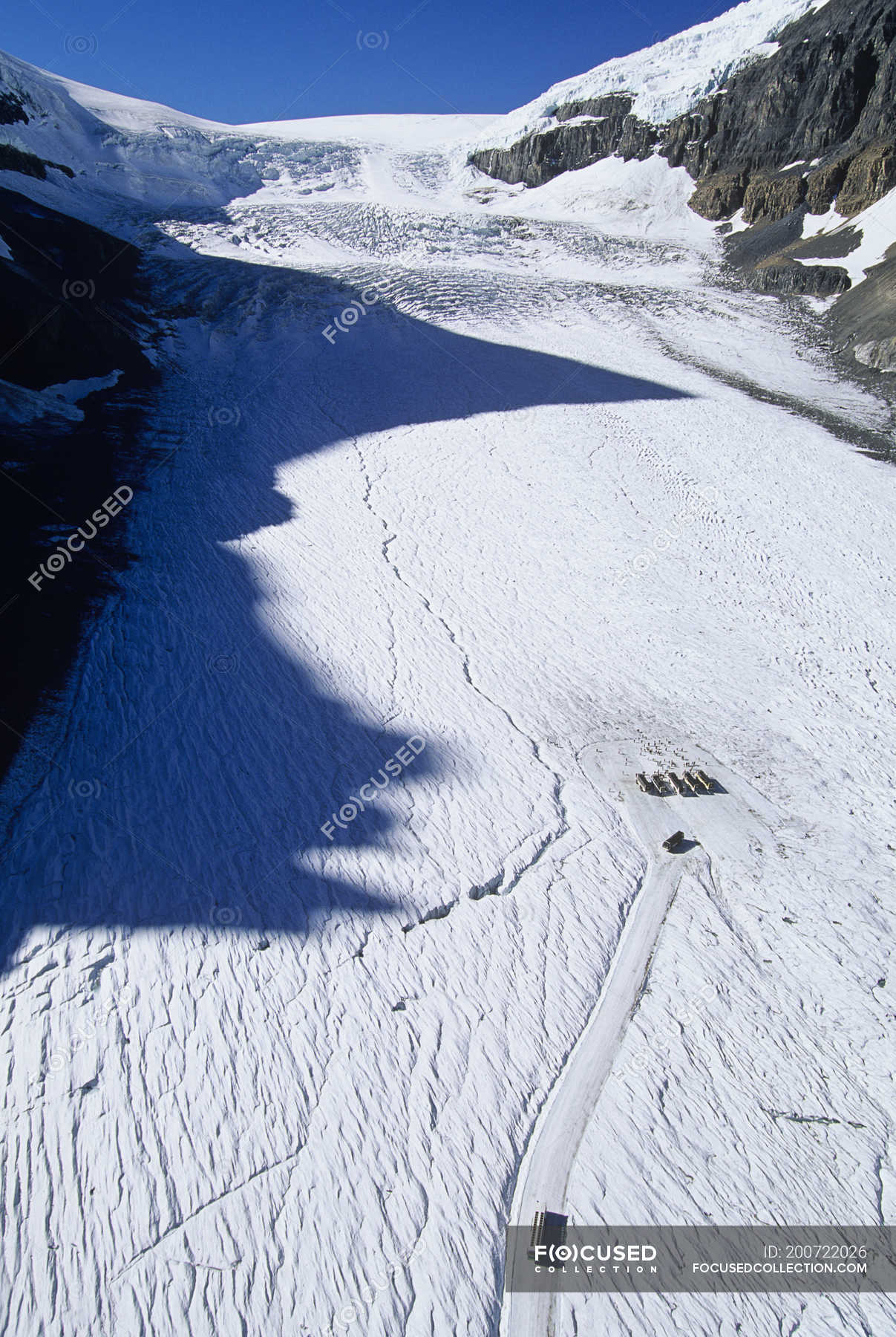 Aerial View Of Columbia Icefields Of Jasper National Park, Alberta 