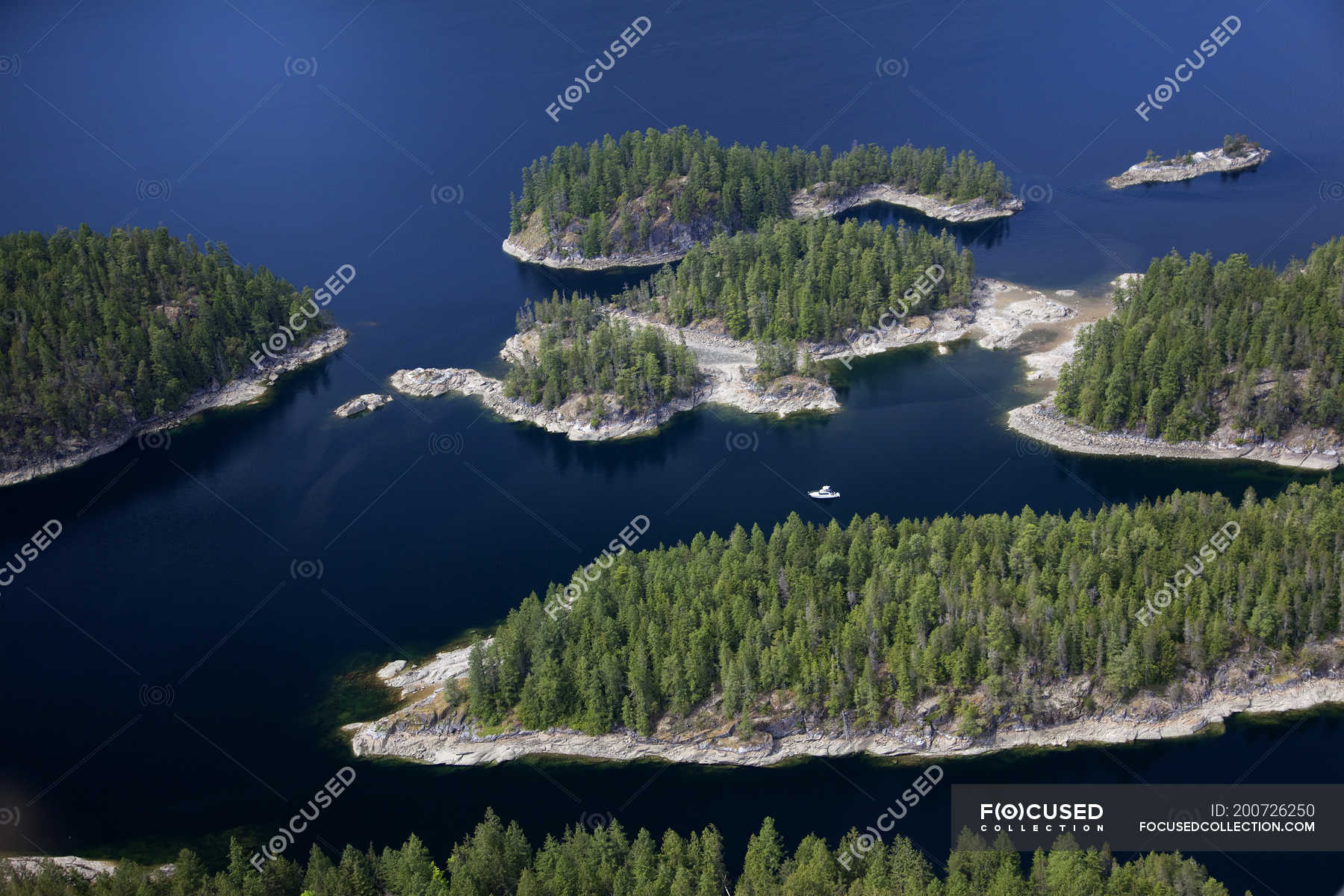 Aerial view of Prideaux Haven at Desolation Sound Marine Provincial