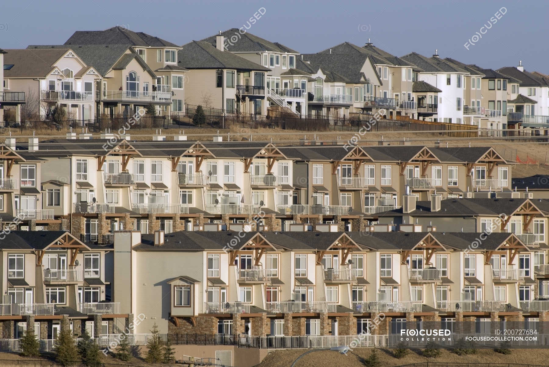 Houses in suburb of Calgary, Alberta, Canada — attraction, architecture -  Stock Photo | #200727684