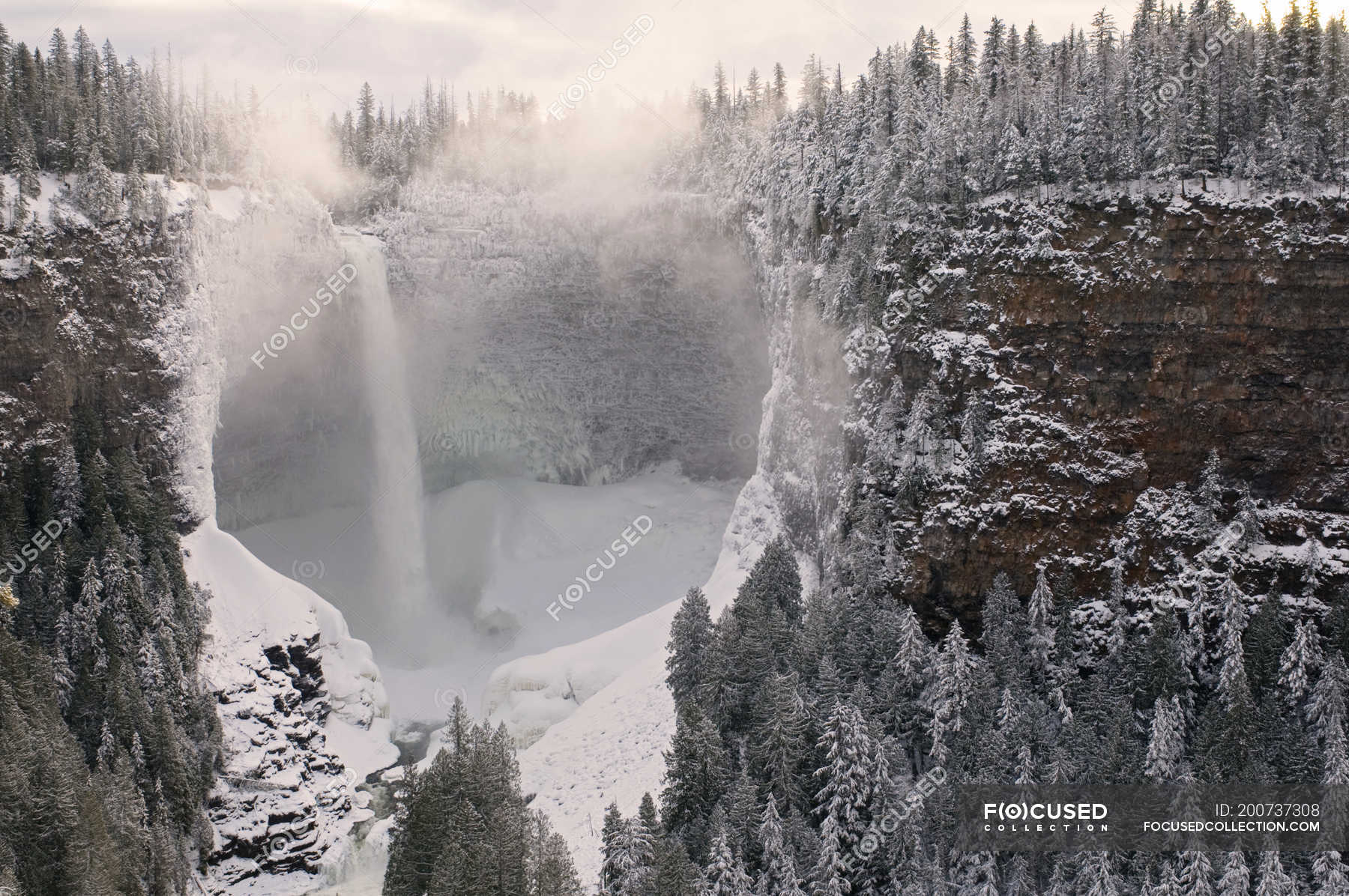 Helmcken Falls after winter storm, Wells Gray Park, British Columbia