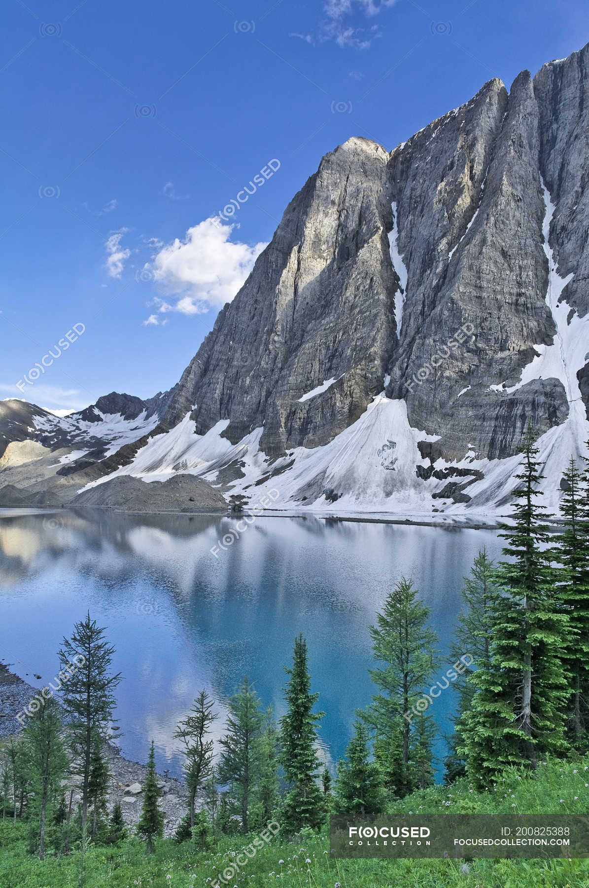 Rockwall At Floe Lake Kootenay National Park British Columbia Canada