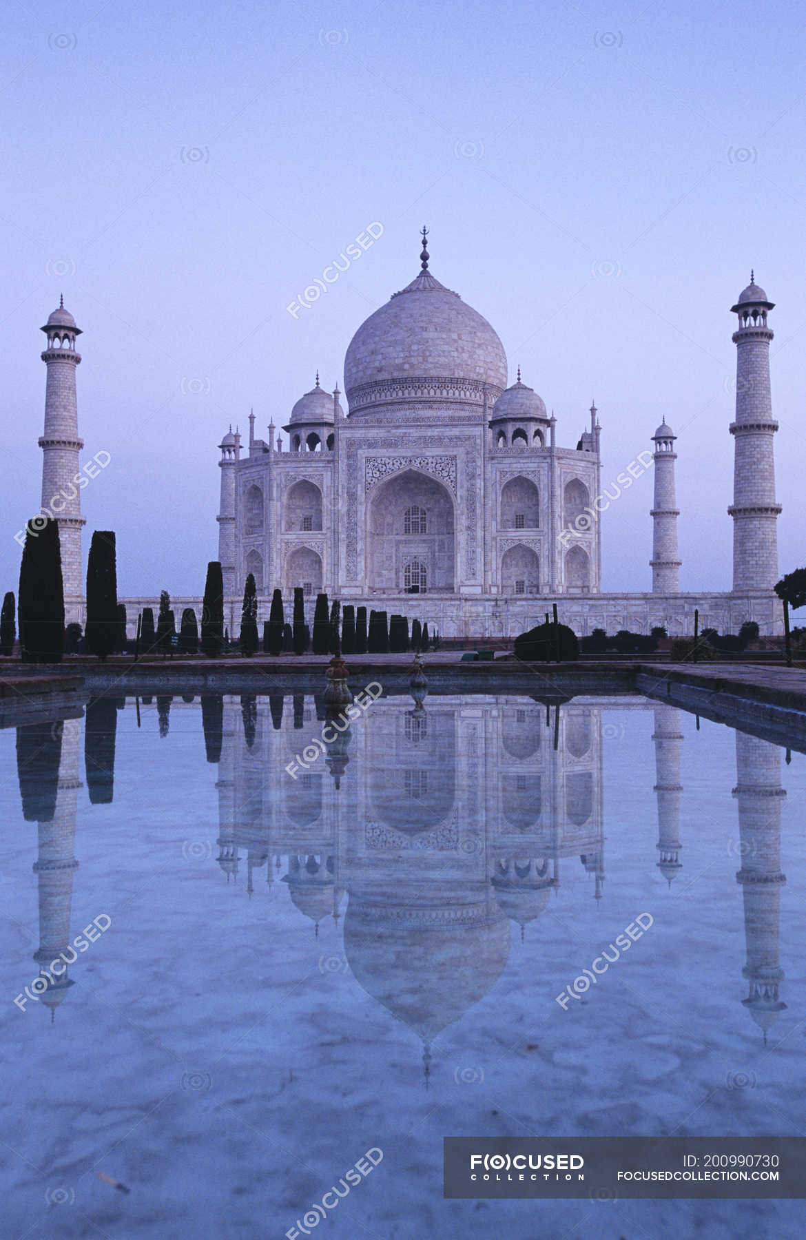 Taj Mahal with reflection in pond water, Agra, Uttar Pradesh, India —  history, domes - Stock Photo | #200990730