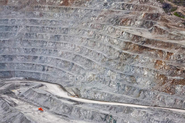 Patrón natural de la mina Gibralter en la región Cariboo de la Columbia Británica, Canadá - foto de stock