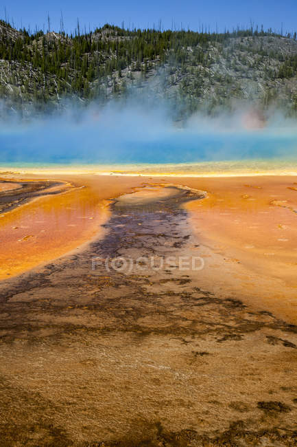 Colori naturali della Grande Primavera Prismatica nel Parco Nazionale di Yellowstone, Wyoming, USA
. — Foto stock