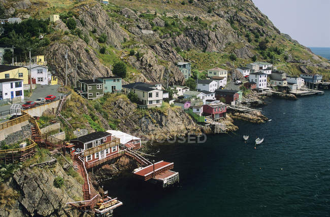 Vista aérea da vila de Saint John em Terra Nova, Canadá . — Fotografia de Stock