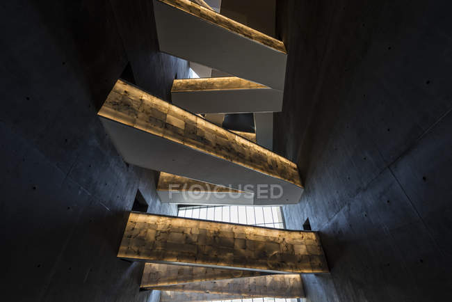 Alabaster ramps in Canadian Museum for Human Rights interior of Winnipeg, Manitoba, Canada. — Stock Photo