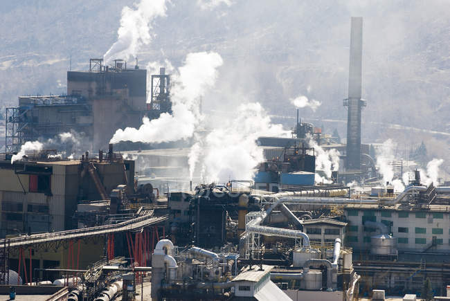 Teck Cominco zinc and lead smelter in Trail, British Columbia, Canada. — Stock Photo