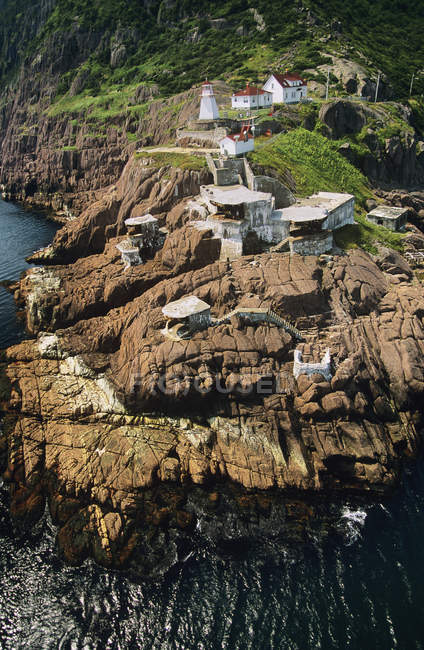 Aerial view of Saint John village in Newfoundland, Canada. — Stock Photo