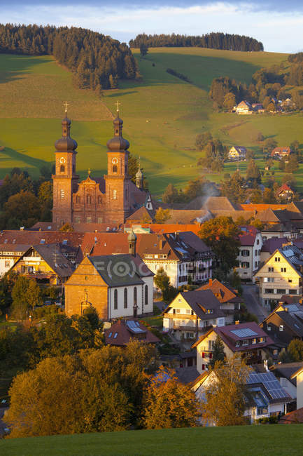 Panoramica dell'Abbazia di San Pietro nella Foresta Nera, Germania — Foto stock