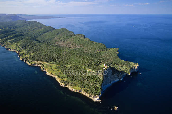 Aerial view of Gaspe peninsula in Forillon National Park of Quebec, Canada. — Stock Photo