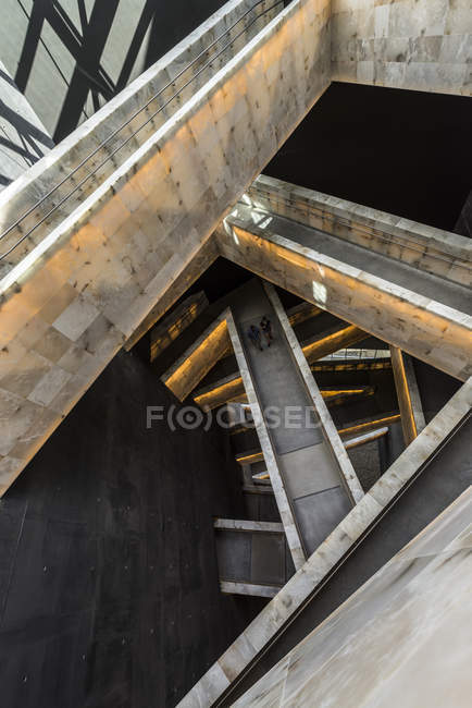 Alabaster ramps in Canadian Museum for Human Rights interior of Winnipeg, Manitoba, Canada. — Stock Photo