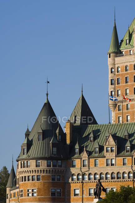 Chateau Frontenac Hotel de Quebec City, Quebec, Canadá . - foto de stock