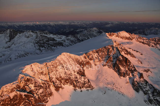 Veduta aerea del ghiacciaio Kokanee vicino Nelson, Columbia Britannica, Canada . — Foto stock
