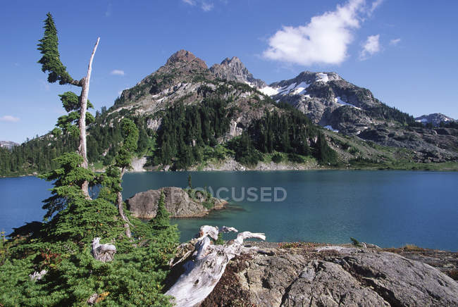 Strathcona Provincial Park con Mount Septimus e Cream Lake, Vancouver Island, Columbia Britannica, Canada . — Foto stock