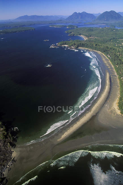 Veduta aerea di Long Beach nel Pacific Rim National Park, British Columbia, Canada . — Foto stock