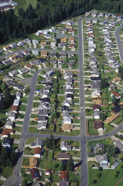 Aerial view of Nanaimo city housing area in British Columbia, Canada. — Stock Photo