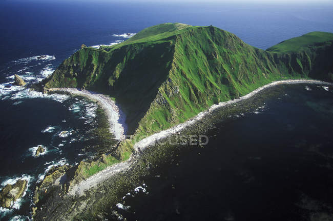 Vue aérienne de la réserve écologique de l'île Triangle, Colombie-Britannique, Canada . — Photo de stock