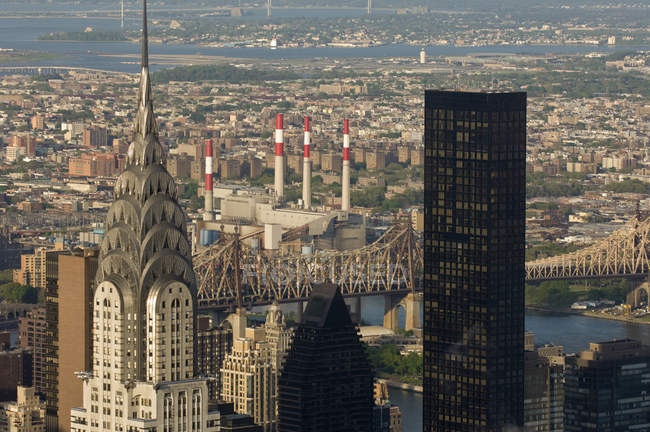 Chrysler Building in Manhattan skyline, Nova Iorque, Estados Unidos da América — Fotografia de Stock