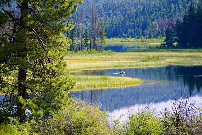 Fishing, Kane Valley, near Mertitt, British Columbia, Canada. — Stock Photo