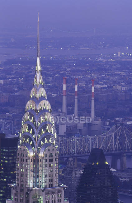 Chrysler Building dans le paysage urbain de New York, États-Unis — Photo de stock