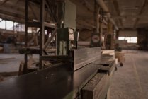 Vintage machine in carpenter workshop — Stock Photo