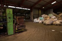 Interior of scrapyard with trash — Stock Photo