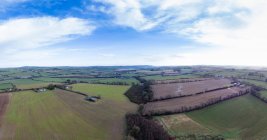 Vista aérea das terras agrícolas verdes no interior do condado de Cork, Irlanda — Fotografia de Stock