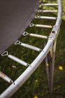 Close-up of trampoline detail in garden. — Stock Photo