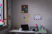 Workplace with desk in modern office of design studio. — Stock Photo
