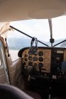 Interior of empty aircraft cockpit — Stock Photo