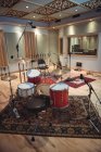 Empty room with music equipment in recording studio — Stock Photo