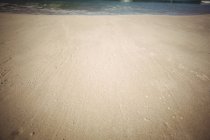 Gros plan de la surface de sable sur la plage de mer — Photo de stock