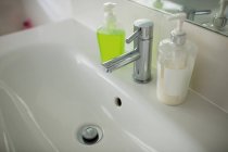 Empty bathroom with hand wash basin at home — Stock Photo